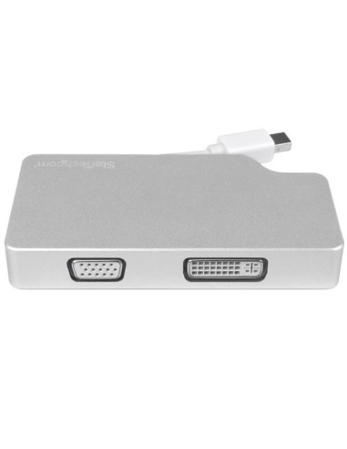 StarTech.com Adattatore Audio Video da Viaggio 3 in 1 - Mini DisplayPort a VGA, DVI o HDMI - in Alluminio - 4K