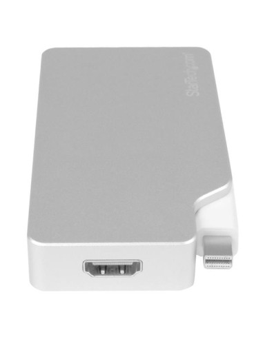 StarTech.com Adattatore Audio Video da Viaggio 3 in 1 - Mini DisplayPort a VGA, DVI o HDMI - in Alluminio - 4K