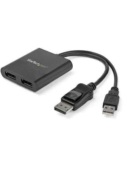 StarTech.com Adattatore multi monitor a 2 porte - DisplayPort 1.2 MST Hub a doppio display 4K 30Hz o 1080p - Alimentato via bus