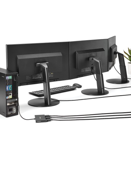 StarTech.com Adattatore multi monitor a 3 porte - Hub MST Mini DisplayPort a HDMI - Triplo 1080p o doppio 4K 30Hz - Video