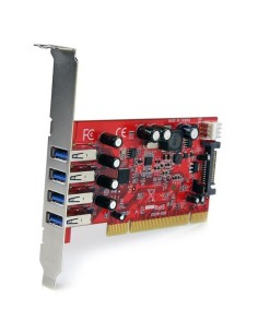 StarTech.com Scheda Pci con 4 porte USB 3.0 SuperSpeed con alimentazione SATA SP4 2