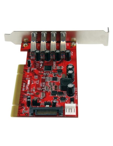 StarTech.com Scheda Pci con 4 porte USB 3.0 SuperSpeed con alimentazione SATA SP4