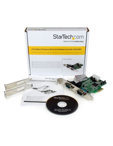 StarTech.com Scheda Seriale PCI Express con 2 Porte - Controller PCIe RS232 - 16550 UART - Scheda Seriale di Espansione DB9 a