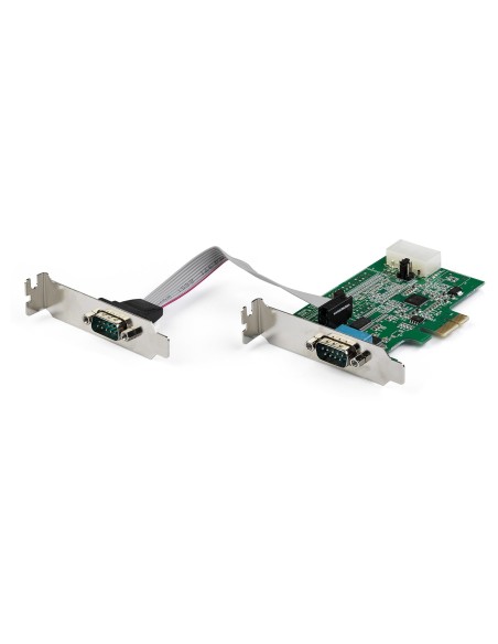 StarTech.com Scheda adattatore seriale PCI Express RS232 a 2 porte - Scheda controller host seriale PCIe RS232 - PCIe a seriale