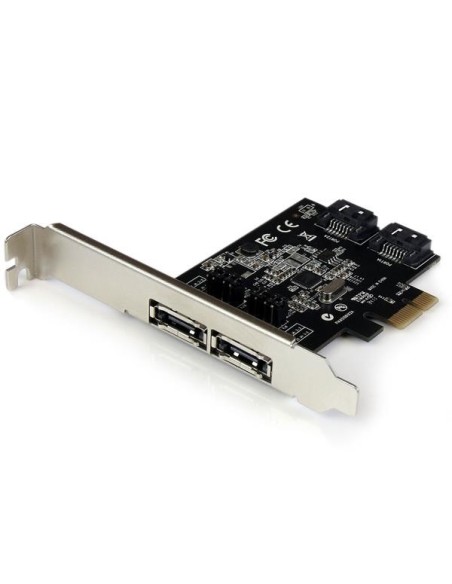 StarTech.com Scheda controller PCI Express SATA 6 Gbps eSATA 2 porte - Scheda PCIe SATA III a due porte - 2 int 2 est