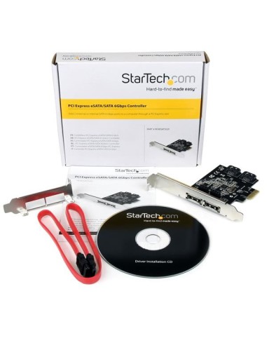 StarTech.com Scheda controller PCI Express SATA 6 Gbps eSATA 2 porte - Scheda PCIe SATA III a due porte - 2 int 2 est