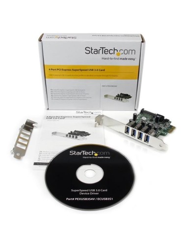 StarTech.com Adattatore scheda controller PCI Express PCIe SuperSpeed USB 3.0 a 4 porte con UASP - Alimentazione SATA