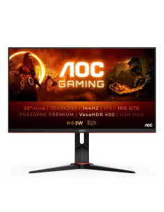 AOC G2 U28G2XU BK Monitor PC 71,1 cm (28") 3840 x 2160 Pixel 4K Ultra HD LED Nero, Rosso