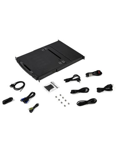 StarTech.com Console KVM per Armadio Rack - Monitor LCD 17" 1080p - KVM Switch DVI VGA - Montabile a Rack su doppia guida -