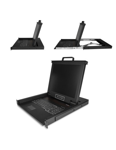 StarTech.com Console KVM per Armadio Rack - Monitor LCD 17" - KVM Switch VGA a 1 porta - Montabile a Rack - Cassetto KVM