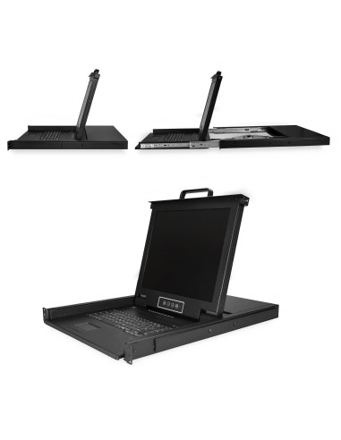 StarTech.com RKCONS1708K console a rack 43,2 cm (17") 1280 x 1024 Pixel Acciaio Nero 1U
