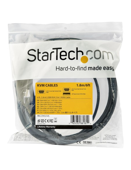 StarTech.com Cavo KVM USB da 4,6m per Console Montabile ad Armadio Rack