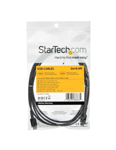 StarTech.com Cavo di Ricarica USB-C da 2m - Resistente Cavetto USB-C di Ricarica Veloce e Sync da USB 2.0 a USB Type C 60W -