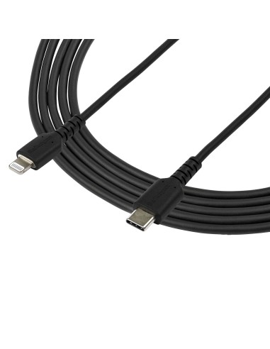 StarTech.com Cavo durevole da USB-C a Lightning da 2m nero - Cavo di alimentazione sincronizzazione in Fibra aramidica robusta