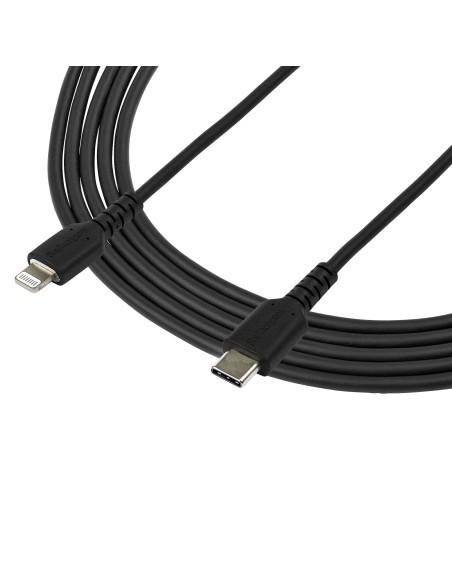 StarTech.com Cavo durevole da USB-C a Lightning da 2m nero - Cavo di alimentazione sincronizzazione in Fibra aramidica robusta