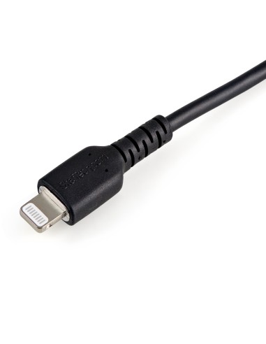 StarTech.com Cavo da USB-A a Lightning da 15cm nero - Robusto e resistente cavo di alimentazione sincronizzazione in fibra
