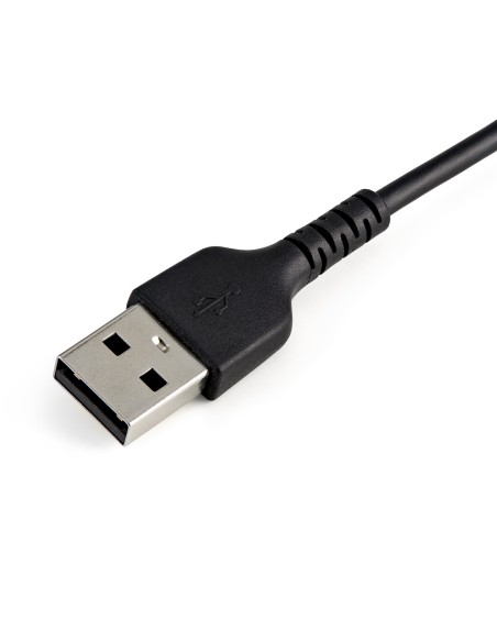 StarTech.com Cavo da USB-A a Lightning da 15cm nero - Robusto e resistente cavo di alimentazione sincronizzazione in fibra