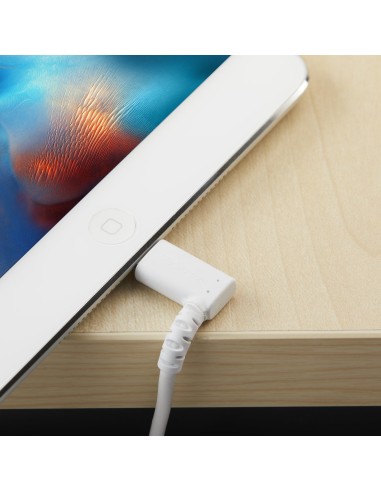 StarTech.com Cavo da USB-A a Lightening da 1m durevole - bianco ad angolo retto a 90° in fribra aramidica - Robusto e