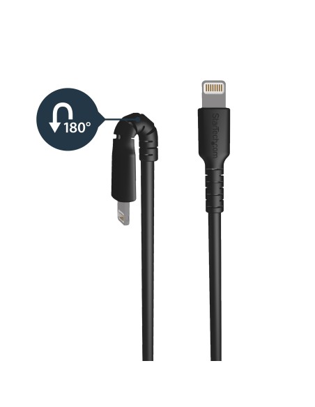 StarTech.com Cavo da USB-A a Lightening da 2m di colore nero - Robusto e resistente cavo di alimentazione sincornizzazione in