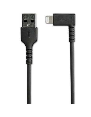 StarTech.com Cavo da USB-A a Lightening da 2m durevole - nero ad angolo retto a 90 in fibra aramidica - Robusto e resistente