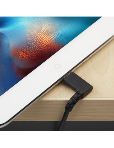 StarTech.com Cavo da USB-A a Lightening da 2m durevole - nero ad angolo retto a 90 in fibra aramidica - Robusto e resistente