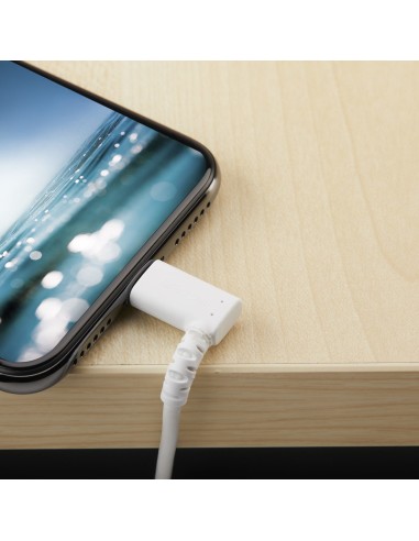 StarTech.com Cavo da USB-A a Lightening da 2m durevole - bianco ad angolo retto a 90 in fibra aramidica - Robusto e resistente