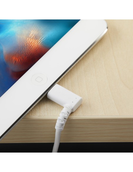 StarTech.com Cavo da USB-A a Lightening da 2m durevole - bianco ad angolo retto a 90 in fibra aramidica - Robusto e resistente