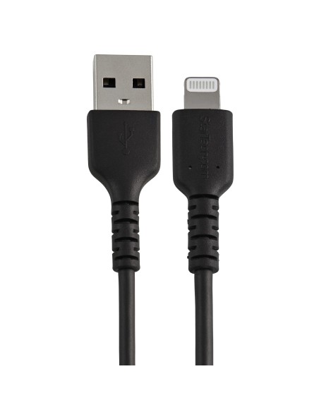 StarTech.com Cavo da USB-A a Lightning da 30cm nero - Robusto e resistente cavo di alimentazione sincronizzazione in fibra