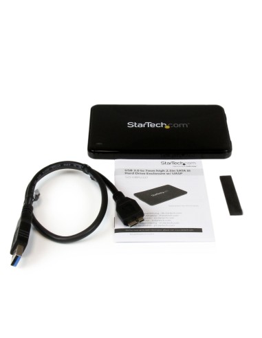 StarTech.com Enclosure esterno slim per disco rigido USB 3.0 a SATA 2.5" SSD HDD con UASP da 7mm