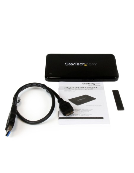 StarTech.com Enclosure esterno slim per disco rigido USB 3.0 a SATA 2.5" SSD HDD con UASP da 7mm