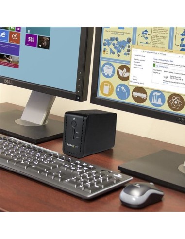 StarTech.com BOX Esterno USB-C e USB-A a doppio alloggiamento per Disco rigido da 3,5" - USB 3.1 Gen 2 con supporto RAID