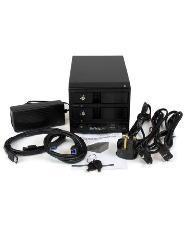 StarTech.com Box Esterno HDD per disco rigido SATA III 3.5" USB 3.0 con UASP - Enclosure Case Disco Rigido a doppio Bay con Hot