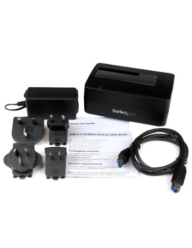 StarTech.com Box externo USB 3.1 (10Gbps) ad 1 alloggiamento da 2,5" 3,5" SATA SSD HDD