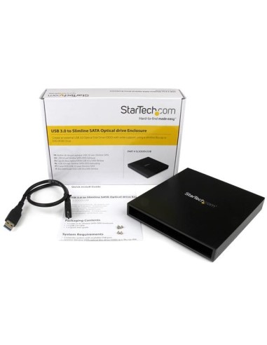 StarTech.com Box Astuccio esterno USB3.0 a slimline SATA per disco ottico DVD ROM o Blu-ray ODD