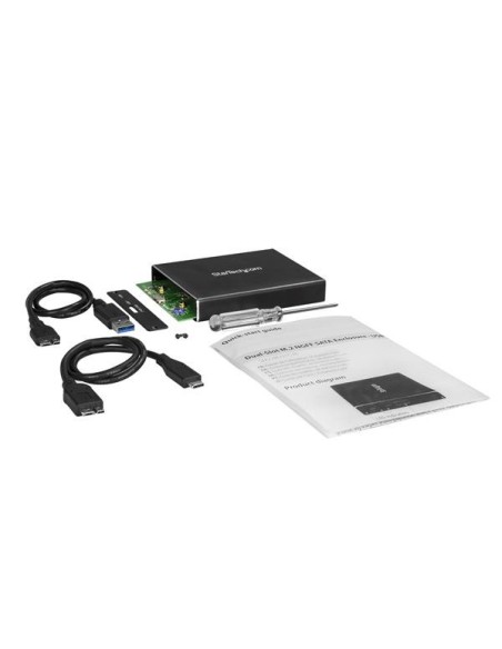 StarTech.com Box Esterno USB 3.1 (10Gbit s) a 2 Slot - Enclosure M.2 NGFF SSD SATA - RAID
