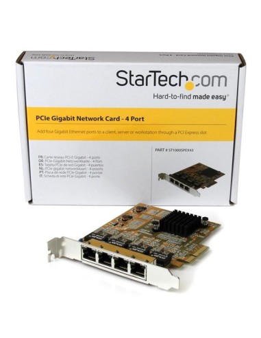 StarTech.com Adattatore Scheda di Rete Ethernet Gigabit PCI express PCIe NIC a 4 porte