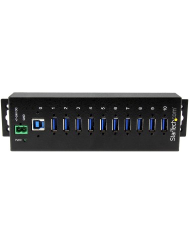 StarTech.com HUB Industriale USB 3.0 a 10 porte - Perno e concentratore USB 3.0 con ESD e protezione da sovratensioni
