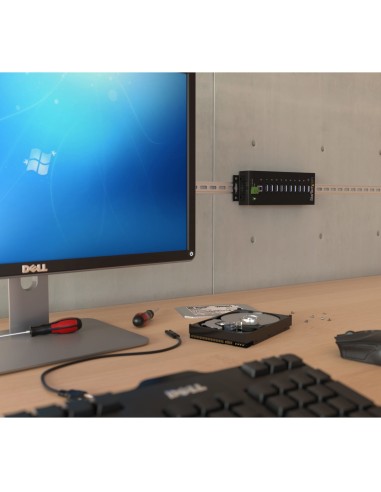 StarTech.com HUB Industriale USB 3.0 a 10 porte - Perno e concentratore USB 3.0 con ESD e protezione da sovratensioni