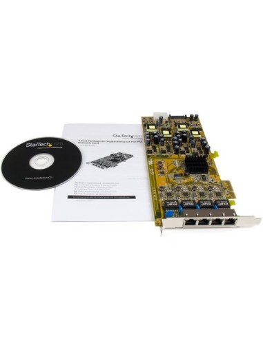 StarTech.com Scheda di rete PCIe Gigabit Power over Ethernet a 4 porte - Adattatore PCI express PSE   POE - NIC