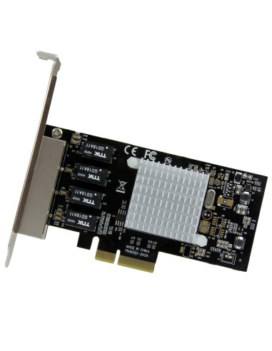 StarTech.com Scheda di rete PCIe Gigabit Power over Ethernet a 4 porte - Adattatore PCI express - Intel I350 NIC