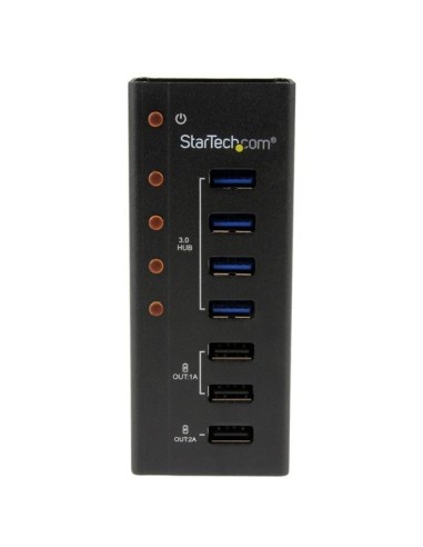 StarTech.com Hub USB 3.0 alimentato a 4 porte con 3 porte di ricarica USB dedicate (2 x 1A e 1 x 2A) - Box esterno in metallo