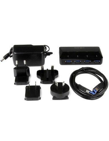 StarTech.com Hub USB 3.0 a 4 Porte con Porta di Ricarica Dedicata - 1 Porta x 2,4 Amp