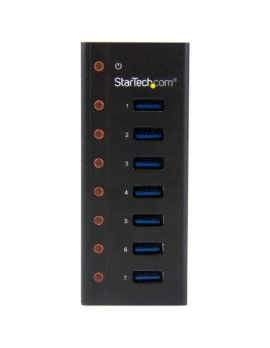 StarTech.com HUB USB 3.0 a 7 porte con case metallico - Perno e concentratore USB 3.0 desktop montabile a parete