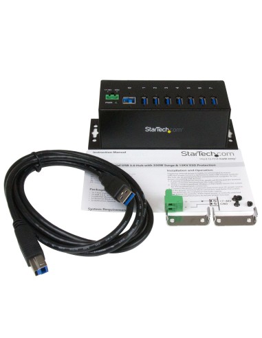 StarTech.com HUB Industriale USB 3.0 a 7 porte - Perno e concentratore USB 3.0 con Protezione ESD