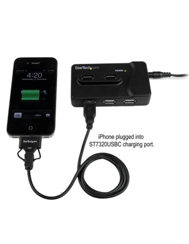 StarTech.com Hub combo USB 3.0 2.0 a 6 porte con porta di caricamento