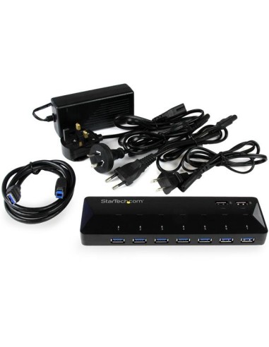 StarTech.com Hub USB 3.0 a 7 Porte con Porte di Ricarica Dedicate - 2 Porte x 2,4 Amp