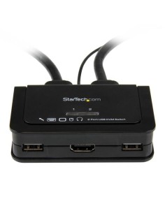 StarTech.com Switch KVM cavo HDMI USB 2 porte con audio e switch remoto – Alimentazione USB 2
