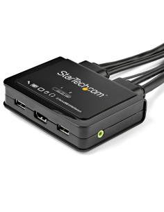 StarTech.com Switch KVM HDMI a 2 porte 4K 60Hz - Switch KVM compatto a doppia porta UHD Ultra HD USB con cavi da 4 piedi 2