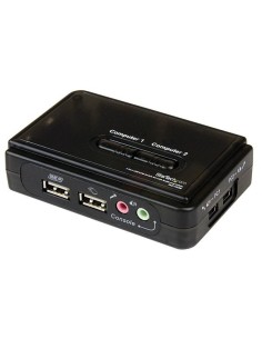 StarTech.com Switch KVM a 2 porte VGA USB con audio e cavi - Commutatore VGA USB a doppia porta