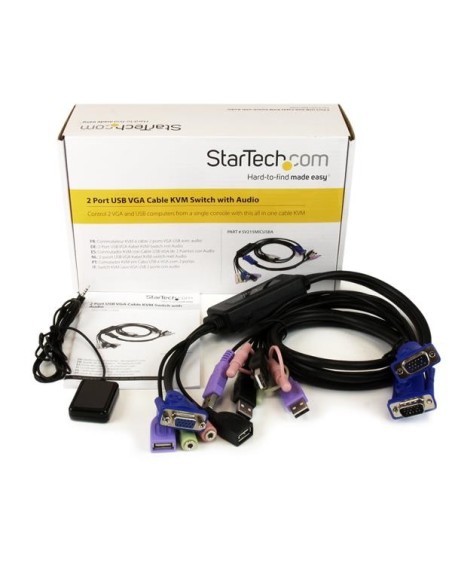 StarTech.com Switch KVM cavo VGA USB 2 porte con audio